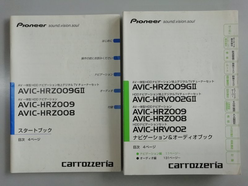  Carozzeria AVIC-HRZ009 AVIC-HRZ008 инструкция комплект 