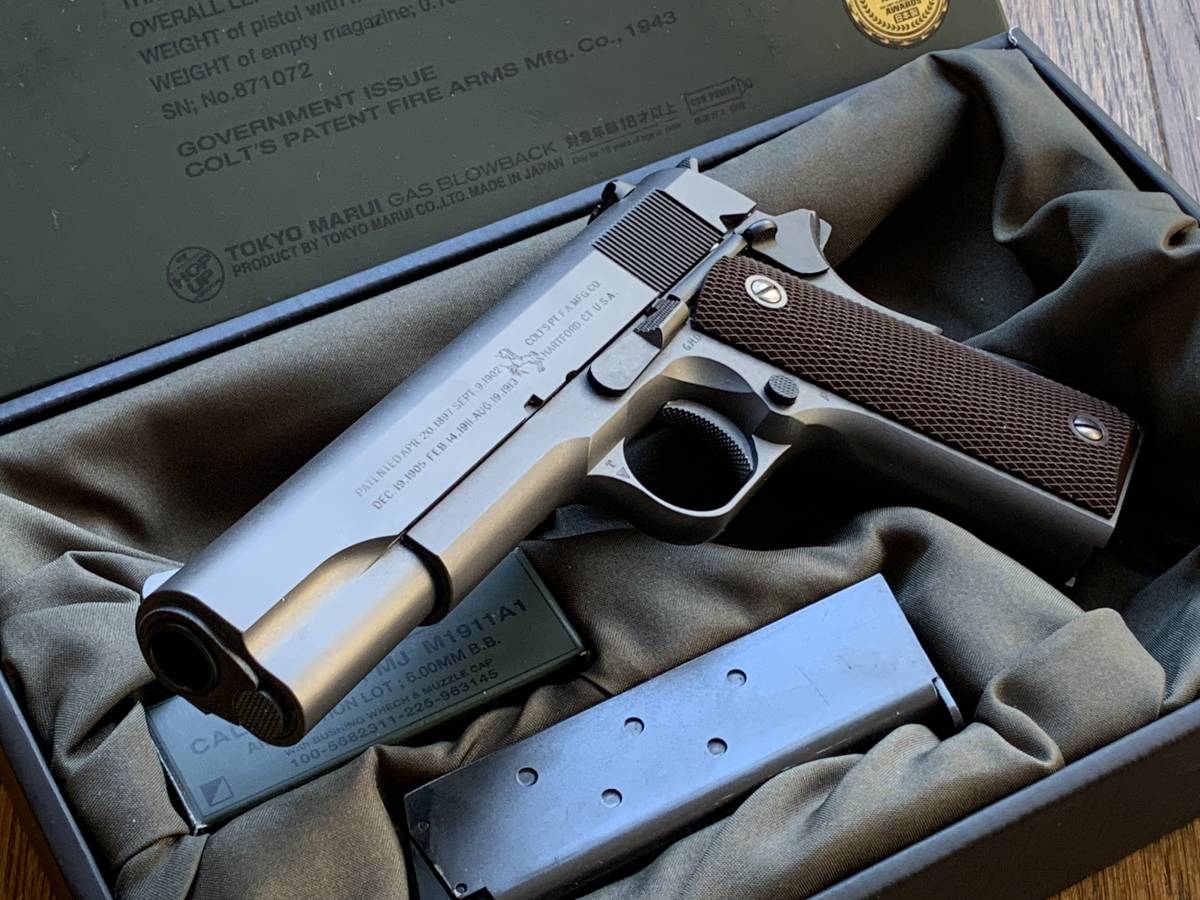 No2 COLT'S GOVERNMENT MODEL .45 AUTOMATIC 1943 第二次世界大戦Ver 極美品 東京マルイ NEW M1911A1 コルト ミリタリー ガバメント GBB_画像1