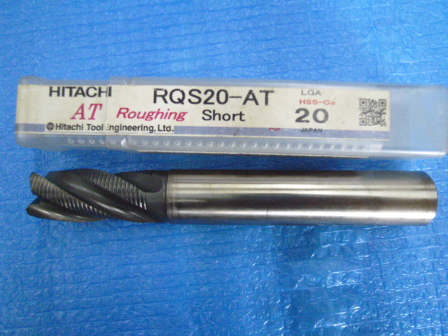中古美品 HITACHI ATラフィング RQS-AT (ショート刃長) 4枚刃 刃径20mmシャンク径20mm刃長40mm RQS20-AT 日立 その3_この写真の物が全てとなります。