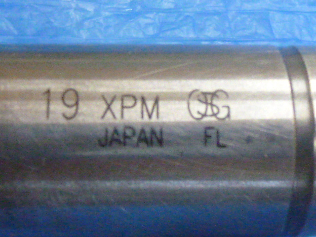 中古品 OSG 粉末ハイススクエアエンドミル Vコート XPM 2刃 ショート V-XPM-EDS 19 刃径19mm シャンク径20mm 刃先に小さい欠け有り_画像5