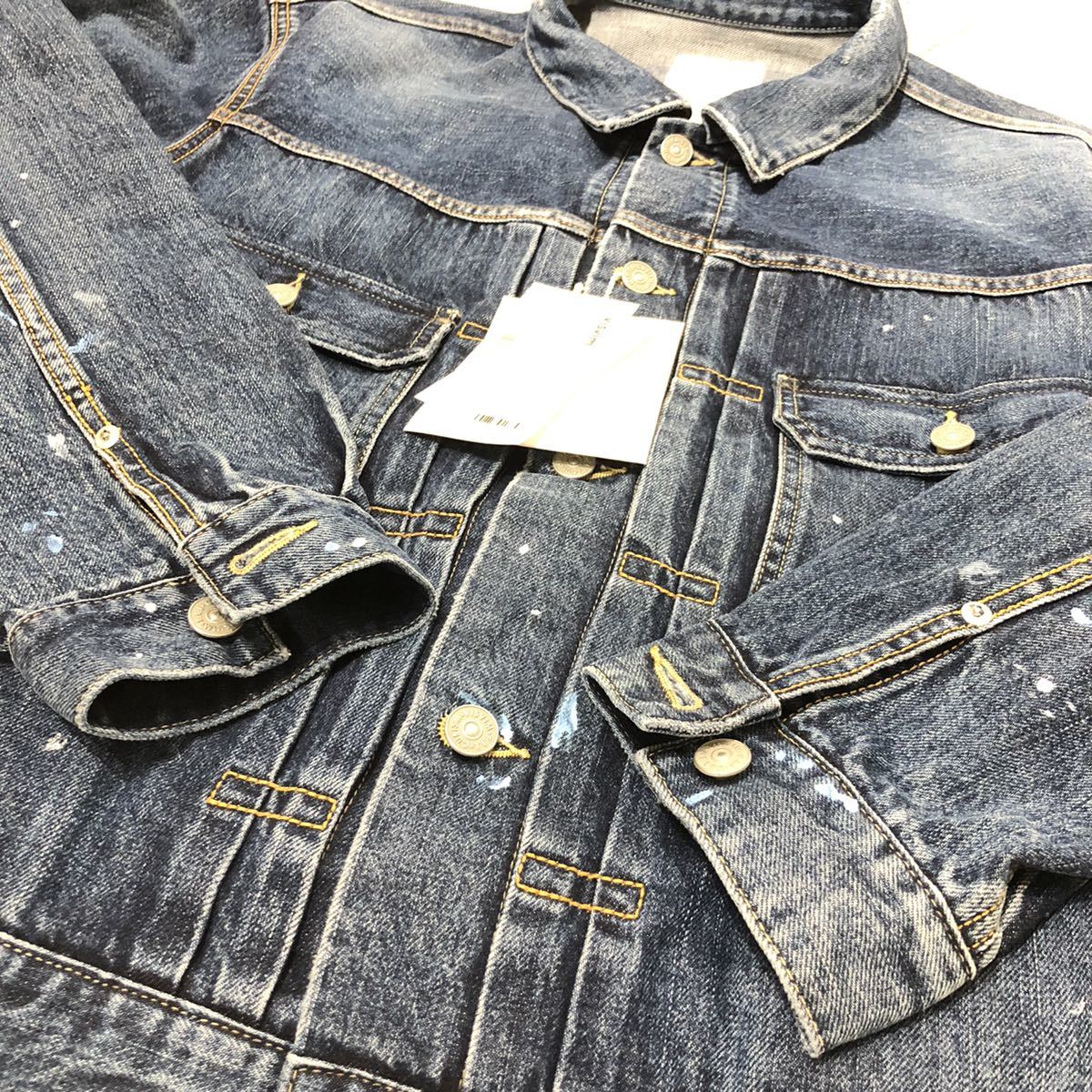 未使用 visvim SS 101 JKT DMGD-1010 サイズ5 0123205006004 ビズビム キュビズム デニムジャケット_画像6