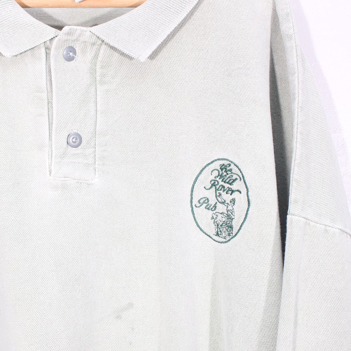 USA VINTAGE WEK EMBROIDERY DESIGN COTTON POLO SHIRT/アメリカ古着