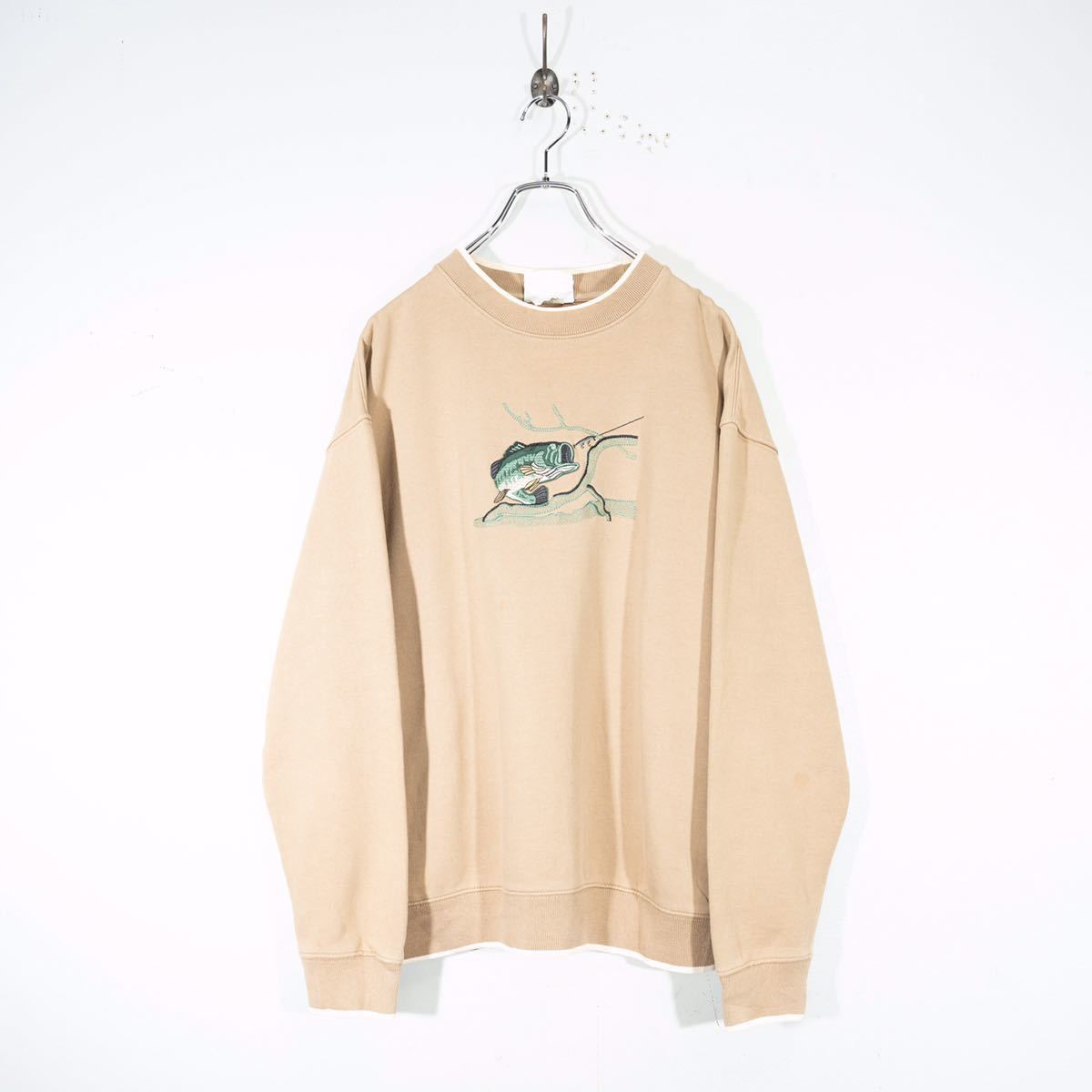 USA VINTAGE M&C sport FISH EMBROIDERY DEISIGN SWEAT SHIRT/アメリカ古着お魚刺繍デザインスウェット_画像3