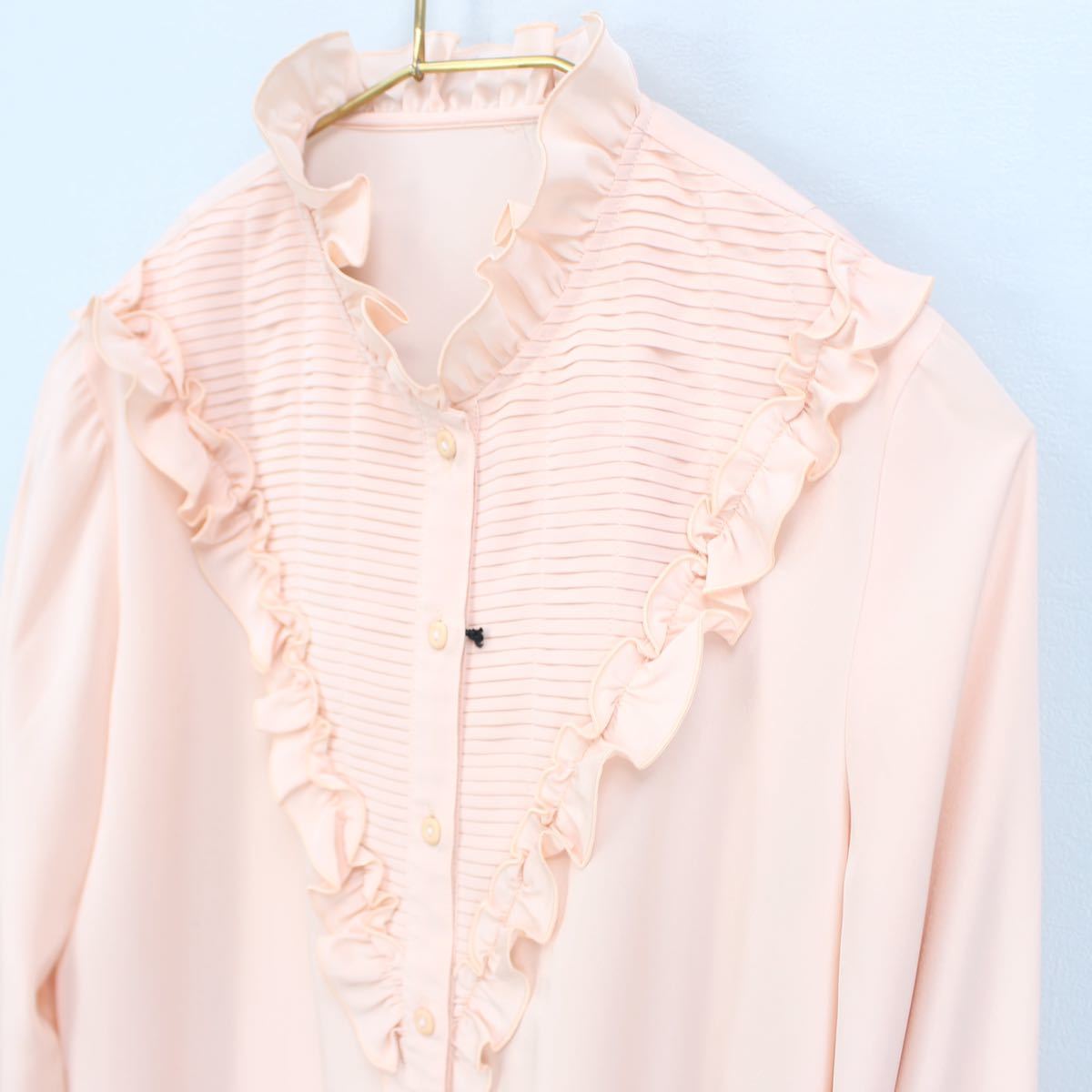 RETRO VINTAGE FRILL DESIGN BLOUSE/レトロ古着フリルデザインブラウス