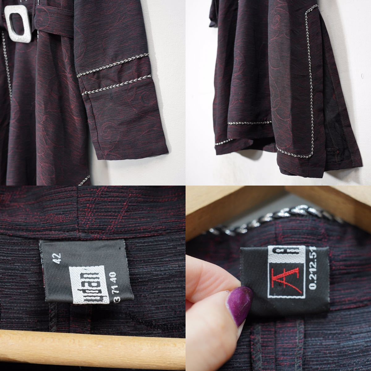 EU VINTAGE ヨーロッパ古着ベルテッドデザインワンピース EU VINTAGE ヨーロッパ古着ベルテッドデザインワンピース