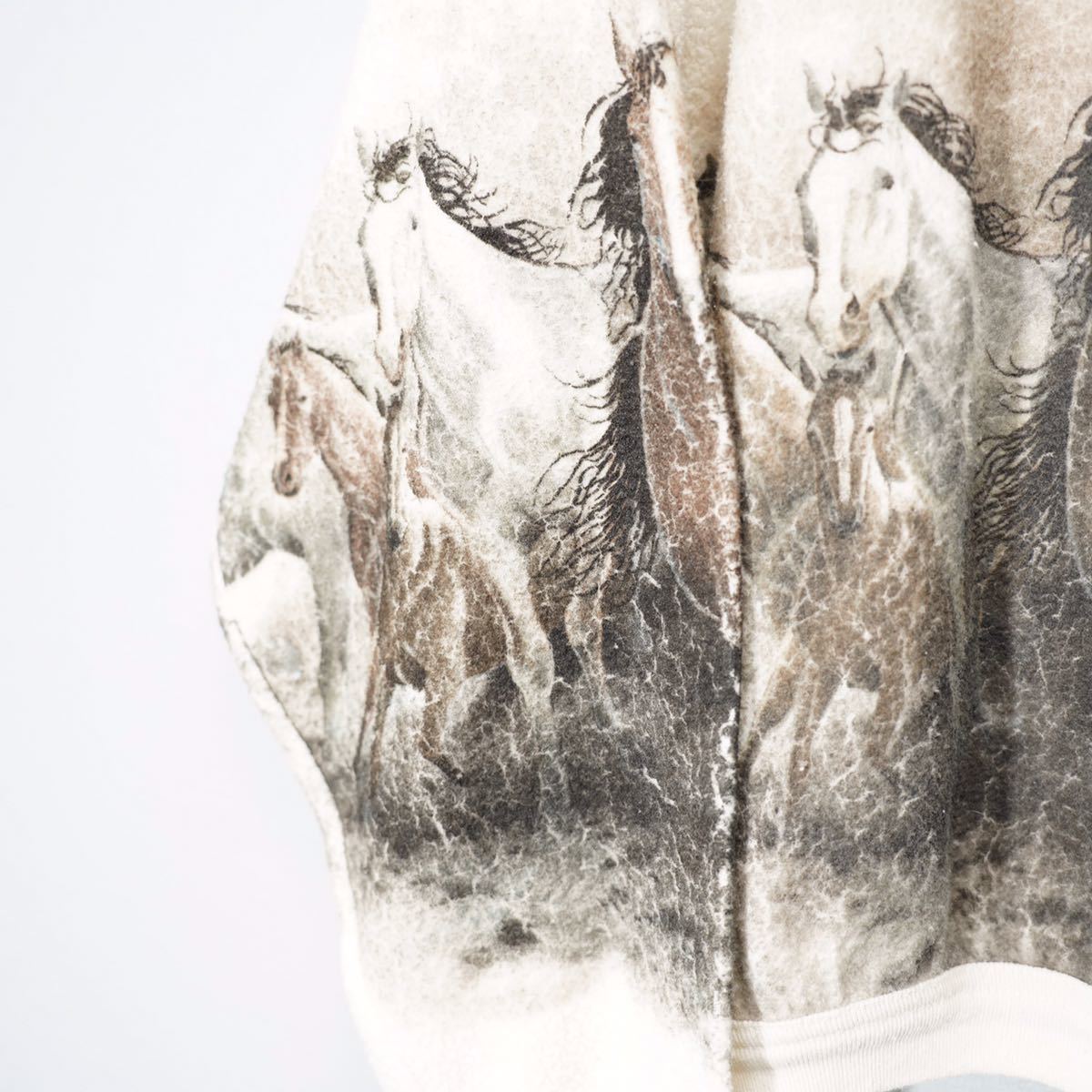 USA VINTAGE Artisans HORSE DESIGN FLEECE/アメリカ古着馬デザインフリース_画像8
