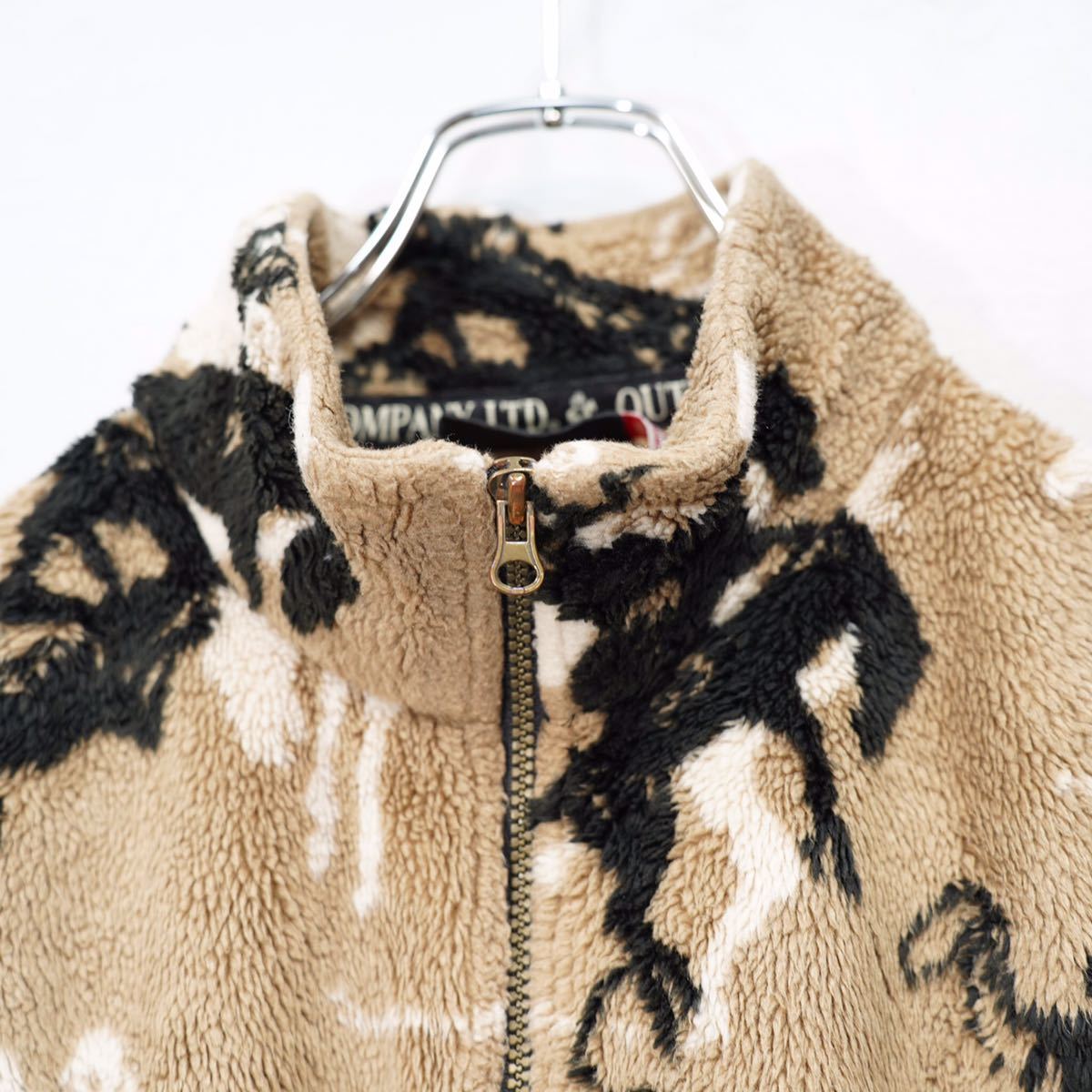 USA VINTAGE OUTBACK TRADING COMPANY COWBOY PATTERNED FLEECE USA VINTAGE OUTBACK TRADING COMPANY COWBOY PATTERNED FLEECE
