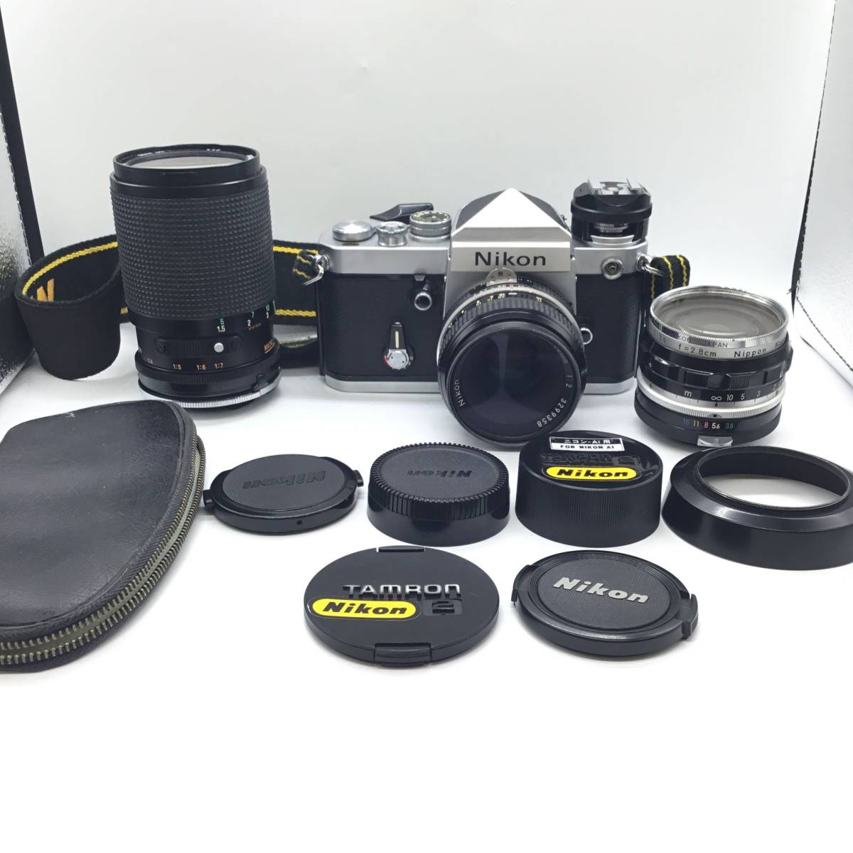 21119】Nikon ニコン F2 アイレベル シルバー 50ｍｍ 1：2 他レンズ