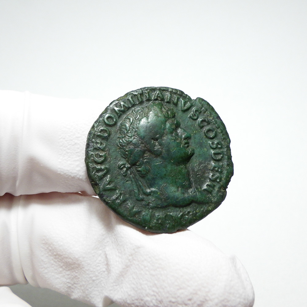 【古代ローマコイン】Domitian（ドミティアヌス）クリーニング済 ブロンズコイン 銅貨 ドゥポンディウス アス(wx7xUgu4X5)_画像4