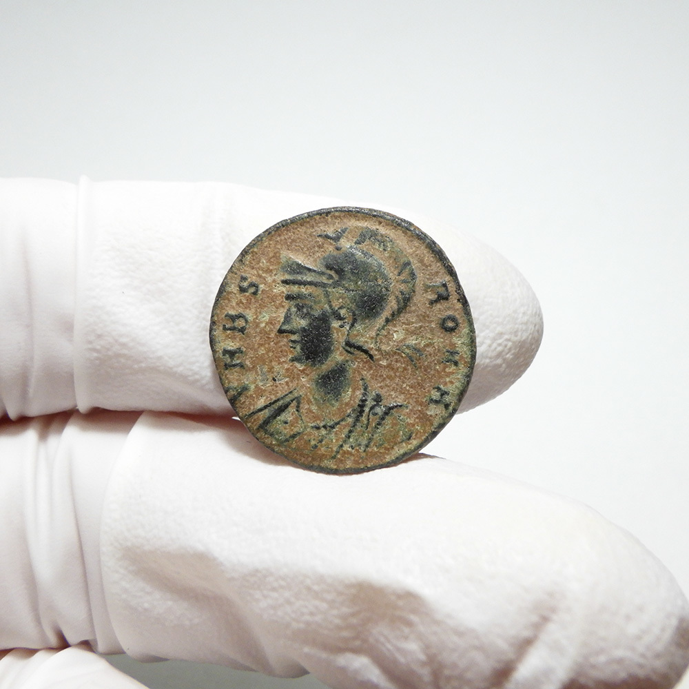 【古代ローマコイン】VRBS ROMA（ローマ市記念）クリーニング済 ブロンズコイン 銅貨 フォリス(L7fGNY3Veh)_画像2