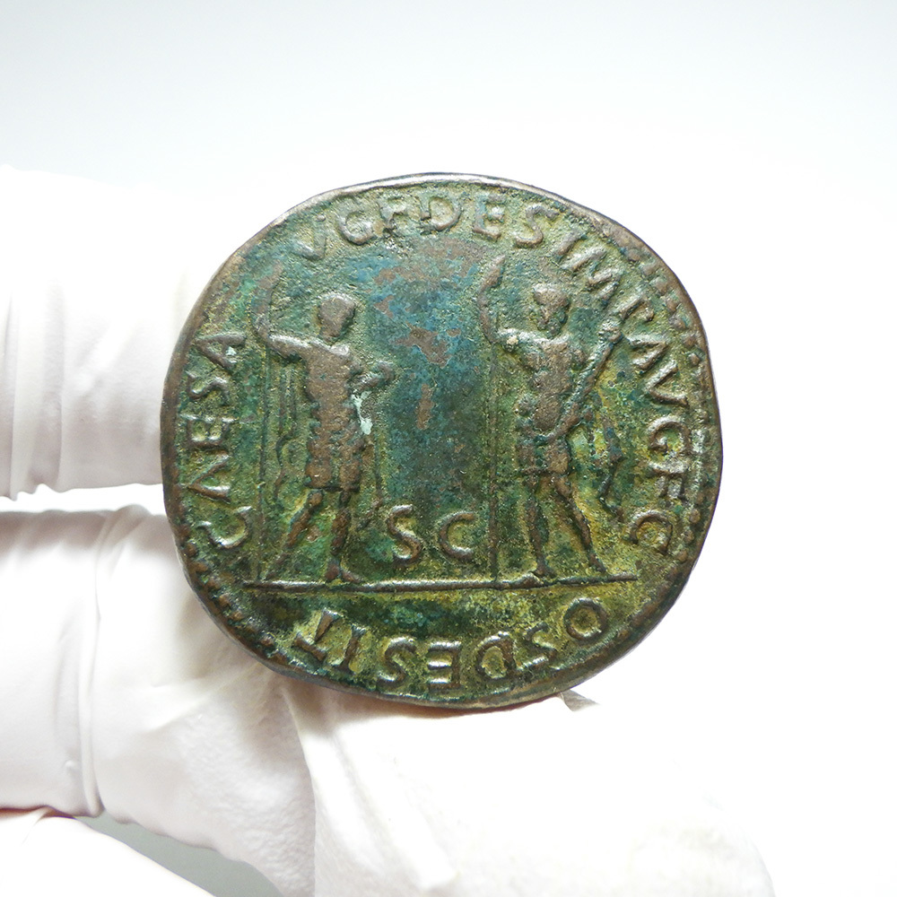 【古代ローマコイン】Vespasian（ウェスパシアヌス）クリーニング済 ブロンズコイン 銅貨 セステルティウス(gibC_CtHRw)_画像5
