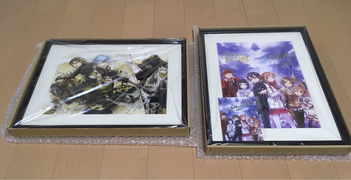 ヤフオク! - ソードアート・オンライン SAO 複製原画 直筆サイン入り...