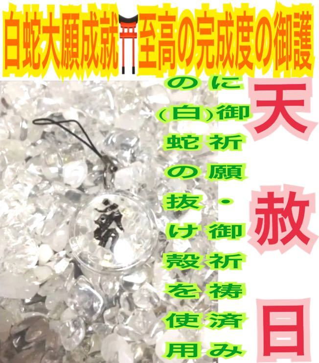 ☆超強力大開運大金運☆白蛇霊石弁財天 厄除け仕事運占いお守り