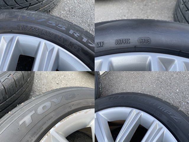 TOYOTA トヨタ AWS210 GRS210 クラウン ハイブリッド アスリート 前期 純正 215/55R17 5H PCD114.3 2019&21年製 中古品_画像7