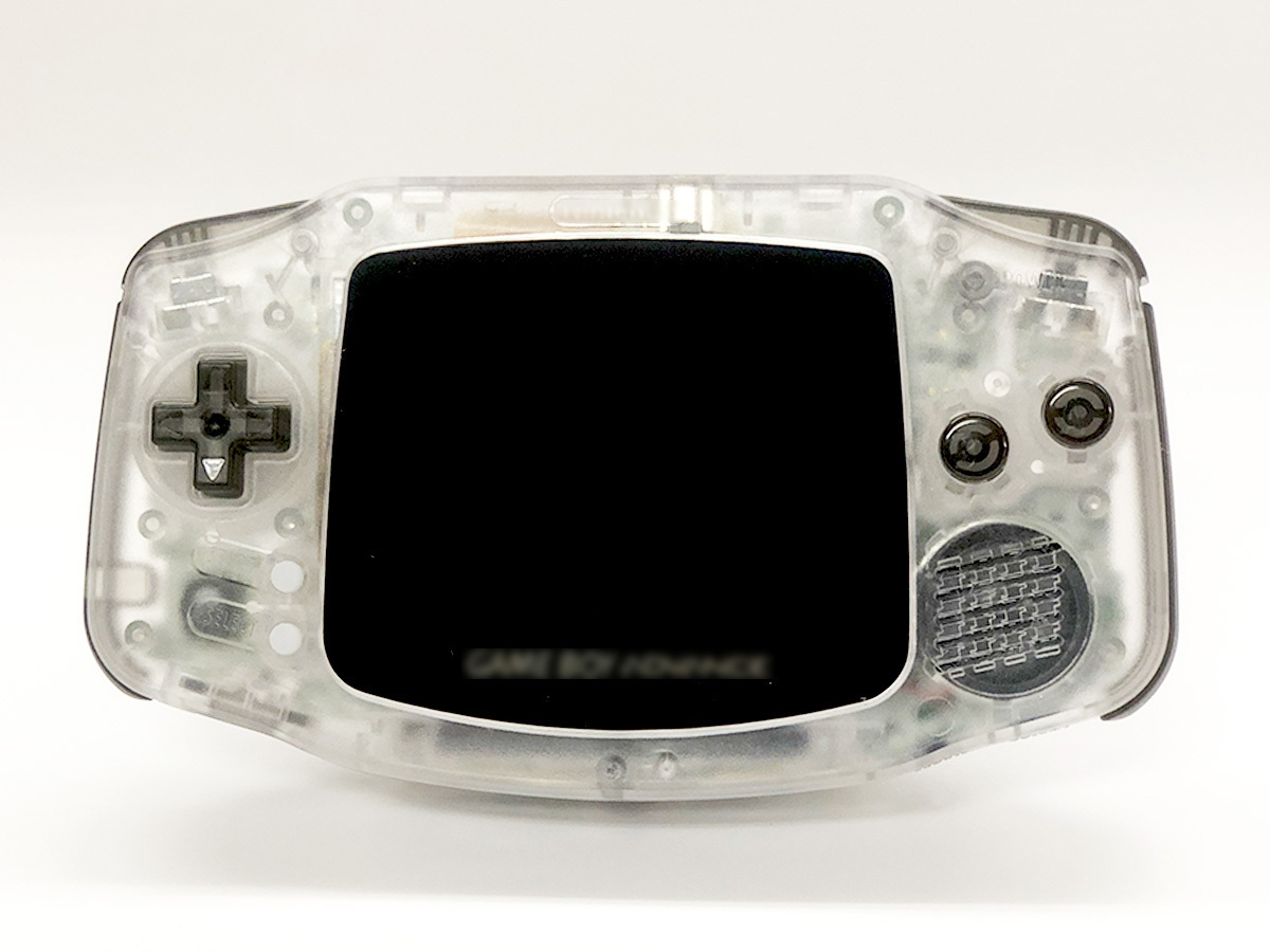 GBA フルカスタム Funnyplaying IPS液晶 正規品 クリアシェル+RetroSix社製CleanLight(LED)グリーン  type-c バッテリー内蔵　送料　無料