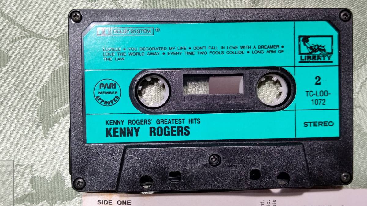 カセットテープ TC-L00-1072 KENNY ROGERS ケニー・ロジャース GREATEST HITS 12曲 全曲試聴OK_画像7