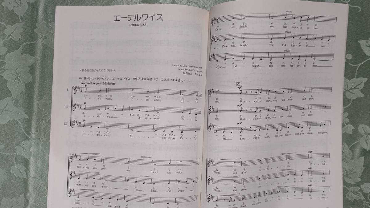 楽譜 サウンドオブミュージック合唱曲集（児童合唱）1997年11月