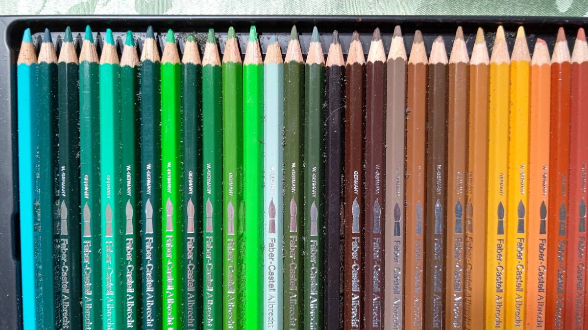 Faber-Castell ファーバーカステル アルブレヒトデューラー 中2段木箱入り 水彩色鉛筆 100色セット ヴィンテージ 旧西独製 旧パッケージ