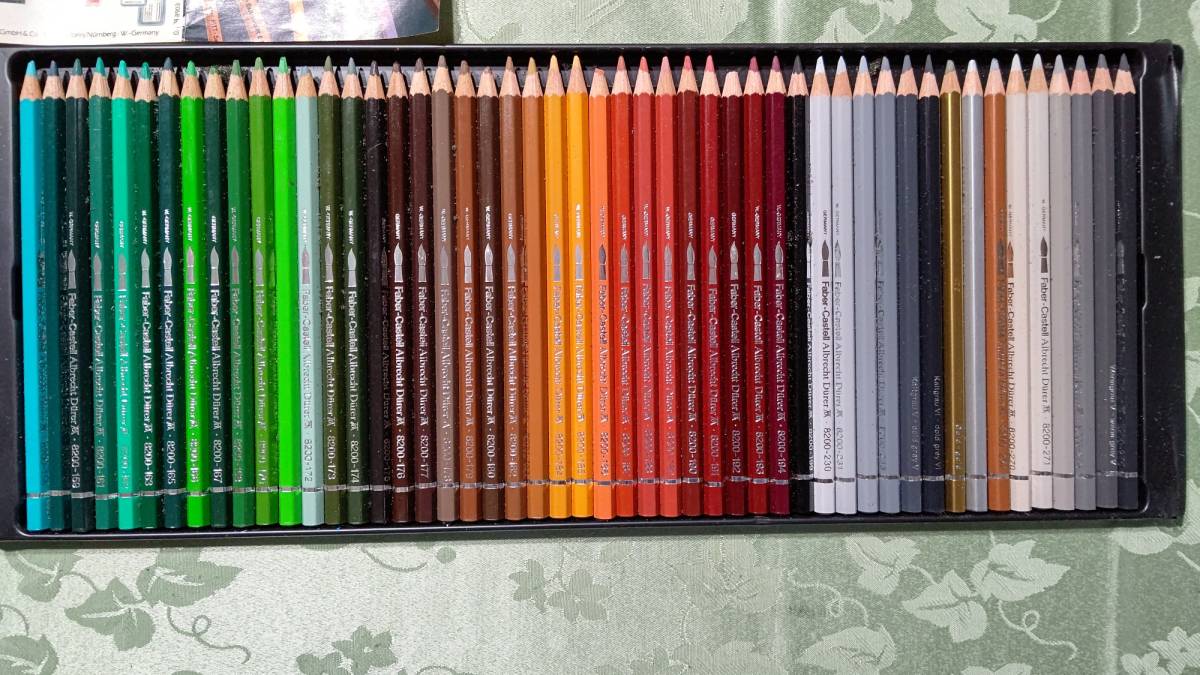 Faber-Castell ファーバーカステル アルブレヒトデューラー 中2段木箱入り 水彩色鉛筆 100色セット ヴィンテージ 旧西独製 旧パッケージ _画像5