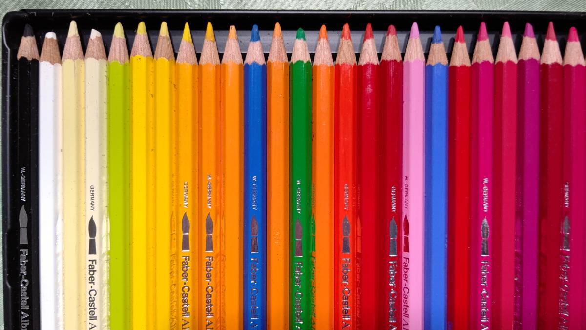 Faber-Castell ファーバーカステル アルブレヒトデューラー 中2段木箱入り 水彩色鉛筆 100色セット ヴィンテージ 旧西独製 旧パッケージ