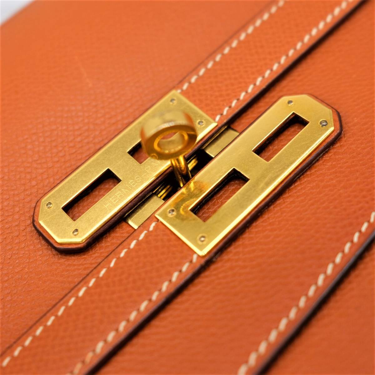 [ beautiful goods ]HERMES Hermes Kelly tepeshu38 document business bag briefcase Gold vo- Epson #*I