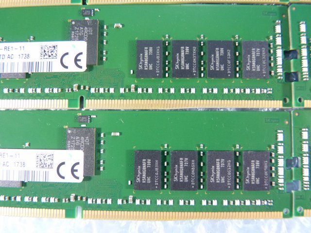 1OYC // 16GB 8枚セット計128GB DDR4 19200 PC4-2400T-RE1 Registered RDIMM 2Rx8 HMA82GR7AFR8N-UH //Dell PowerEdge R430 取外_画像7