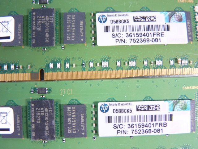 1OZF // 8GB 8枚セット計64GB DDR4 17000 PC4-2133P-RC0 Registered RDIMM 1Rx4 M393A1G40DB0-CPB0Q 752368-081 // HP DL380 Gen9 取外_画像8