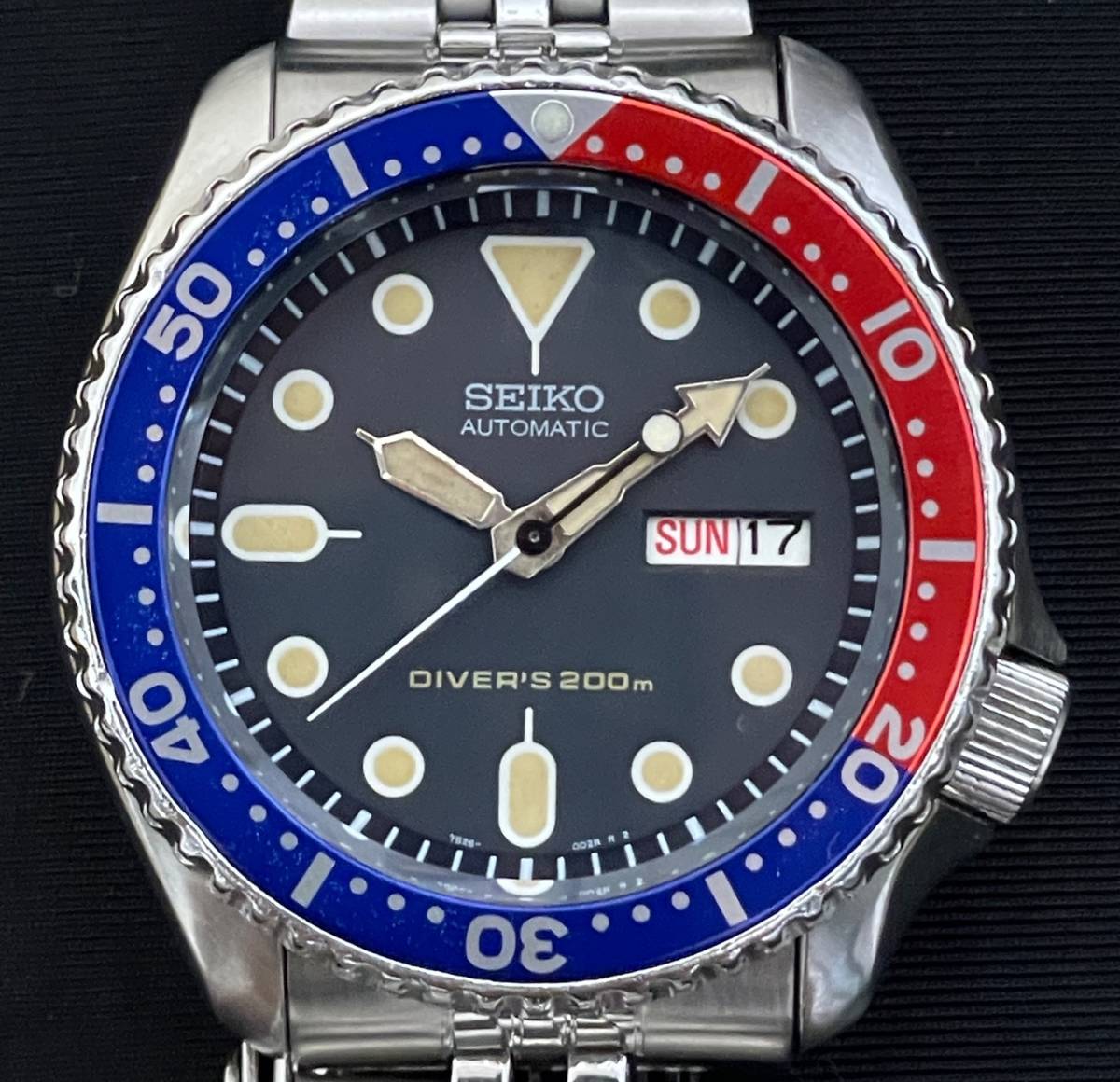 美品 SEIKO 7S26-0020/SKX009 ネイビーボーイ-