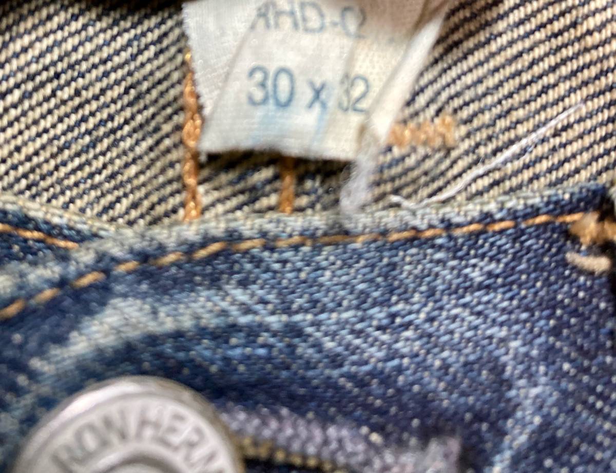 人気 希少 ロンハーマン ヴィンテージ加工 デニムパンツ 米国製 耳 セルビッチ W30 L32 RON HERMAN DENIM made in USA 検索 RRL_画像10