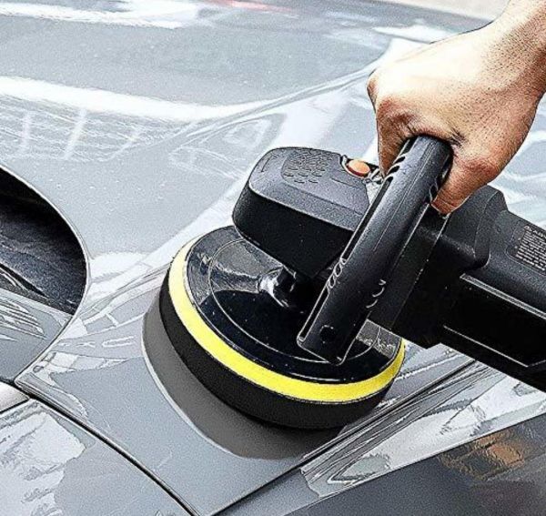 送料無料 電動 ポリッシャー スポンジ バフ 平面 2個 セット 洗車 研磨 ワックスがけ 150mm ブラック_画像4