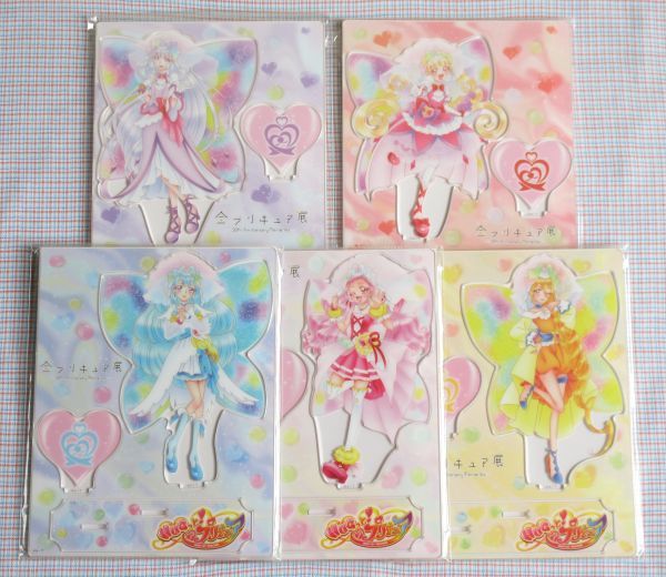 全プリキュア展～20th Anniversary Memories～ アクリルスタンド キュアエール/アンジュ/エトワール/マシェリ/アムール/HUGっと!プリキュア_画像1