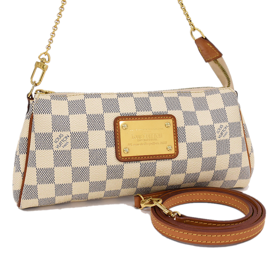 ルイヴィトン エヴァ 2way ショルダー ハンドバッグ N55214 ダミエアズール オフホワイト系 LOUIS VUITTON_画像1