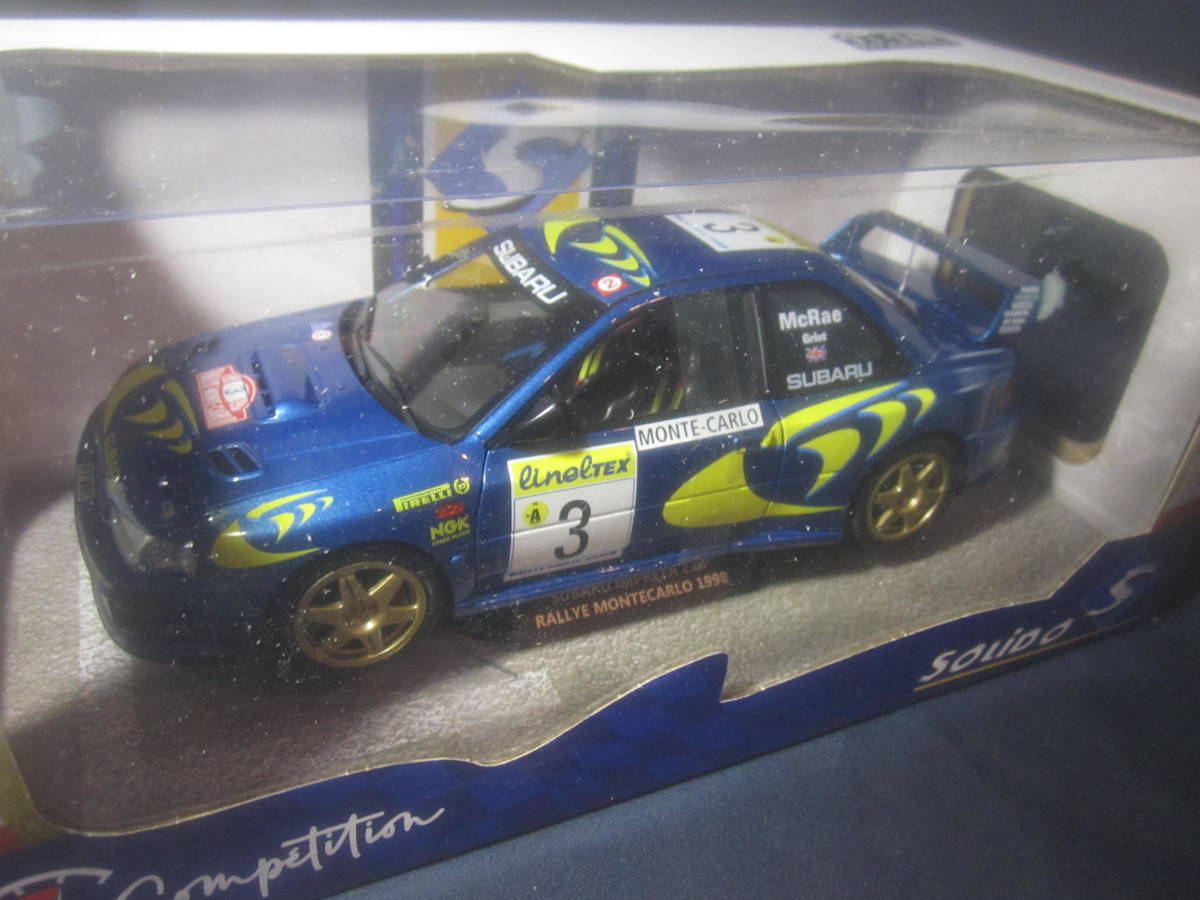 ⑨solido 1/18 　スバル　インプレッサ22B #3 Rally Monte Carlo 1998 McRae/Grist　ブルーメタリック_画像1