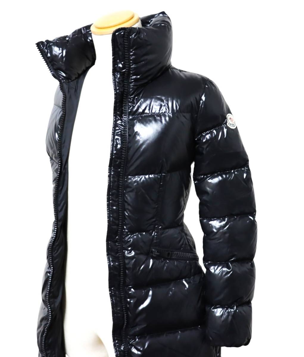 モンクレール【極美品】ダウンコート レディース サイズ00 ブラック 国内正規品 MONCLER