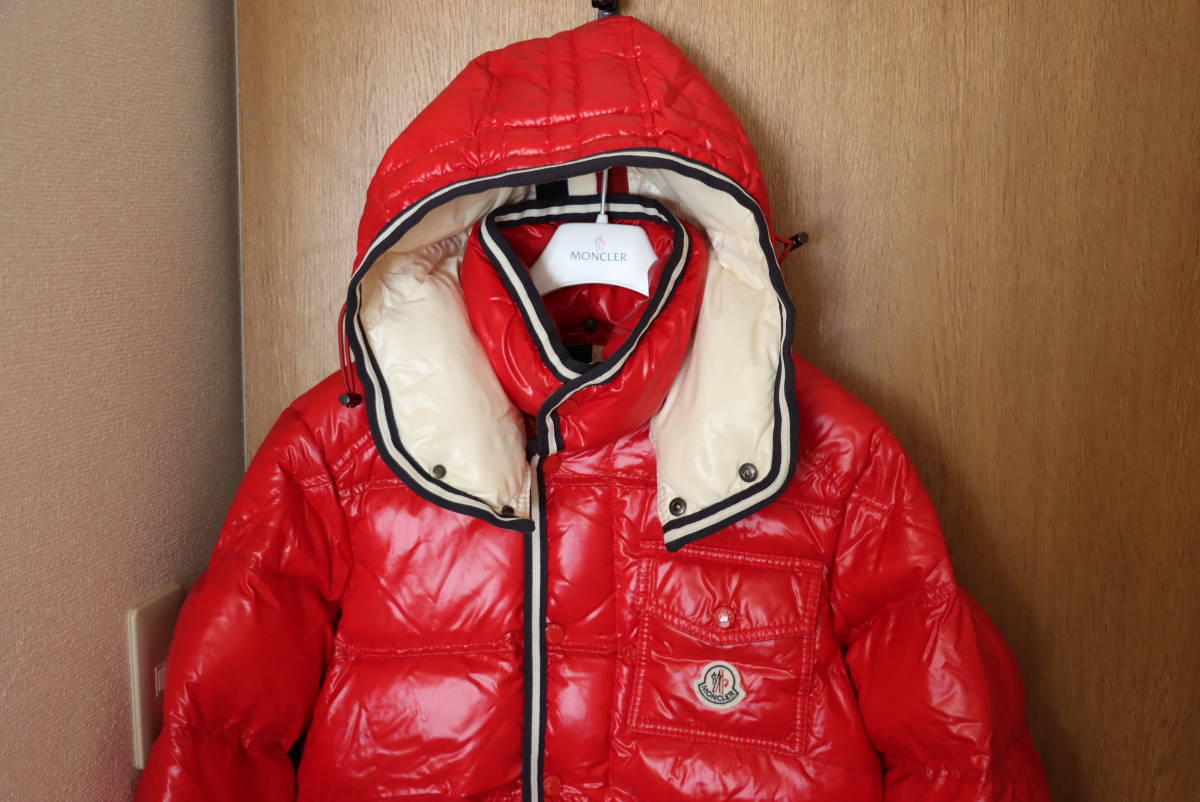 モンクレール【希少カラー】BRANSON ダウンジャケット サイズ0 レッド 国内正規品 MONCLER