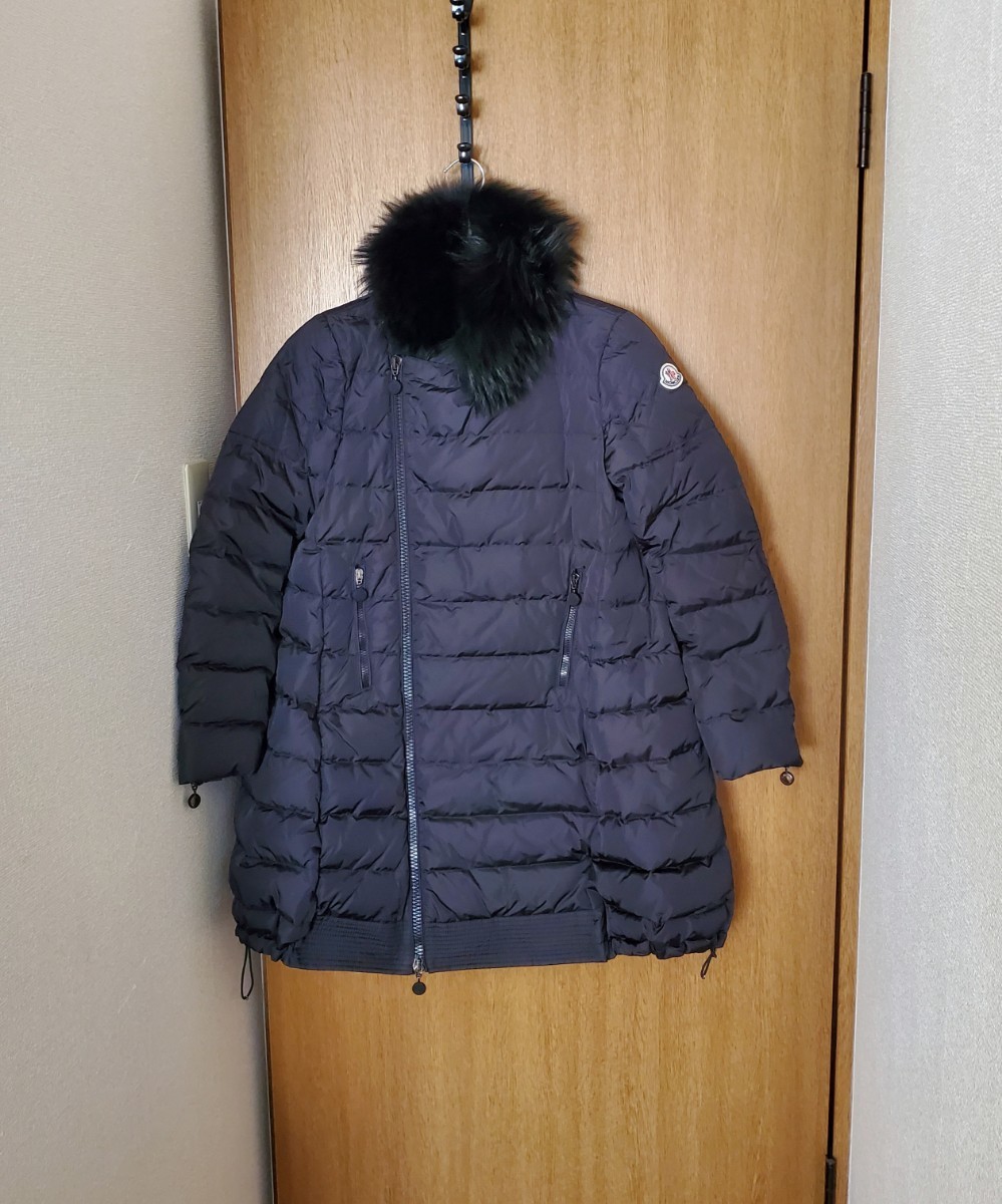 モンクレール【美品】CHAMPS レディース ダウンジャケット/コート サイズ1 ブラック ジャパンタグ MONCLER