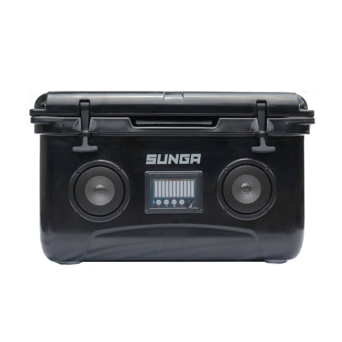 SUNGA クーラーボックス 45L Bluetooth スピーカー ブラック 大型 クーラーバッグ アウトドア キャンプ バーベキュー 黒