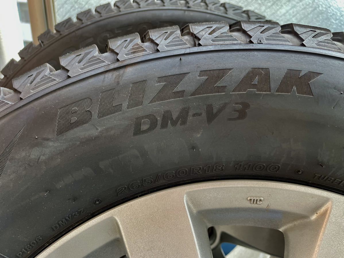 ブリヂストン BLIZZAK DM-V3 265/60R18 三菱 パジェロ（PAJERO）美品！手渡し対応可能！_画像5