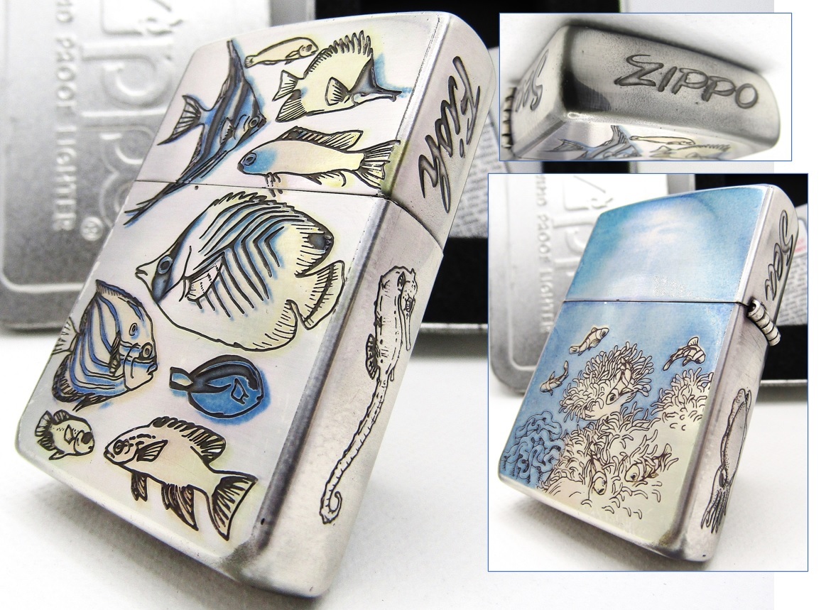 熱帯魚 5面 南国 海 zippo ジッポ 1996年 未使用_画像1