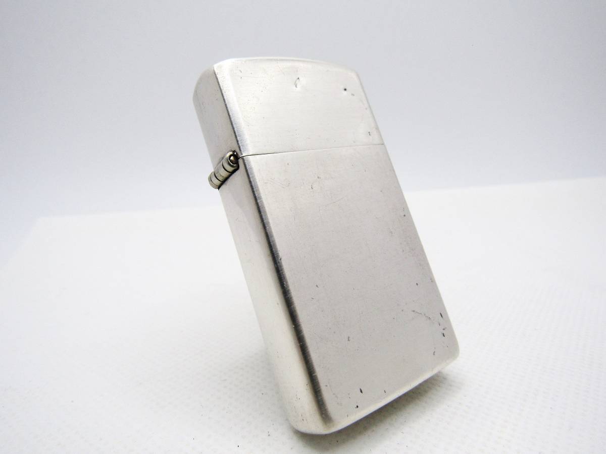 純銀 スターリングシルバー 925 イタリックボトム スリム zippo ジッポ 1989年_画像3