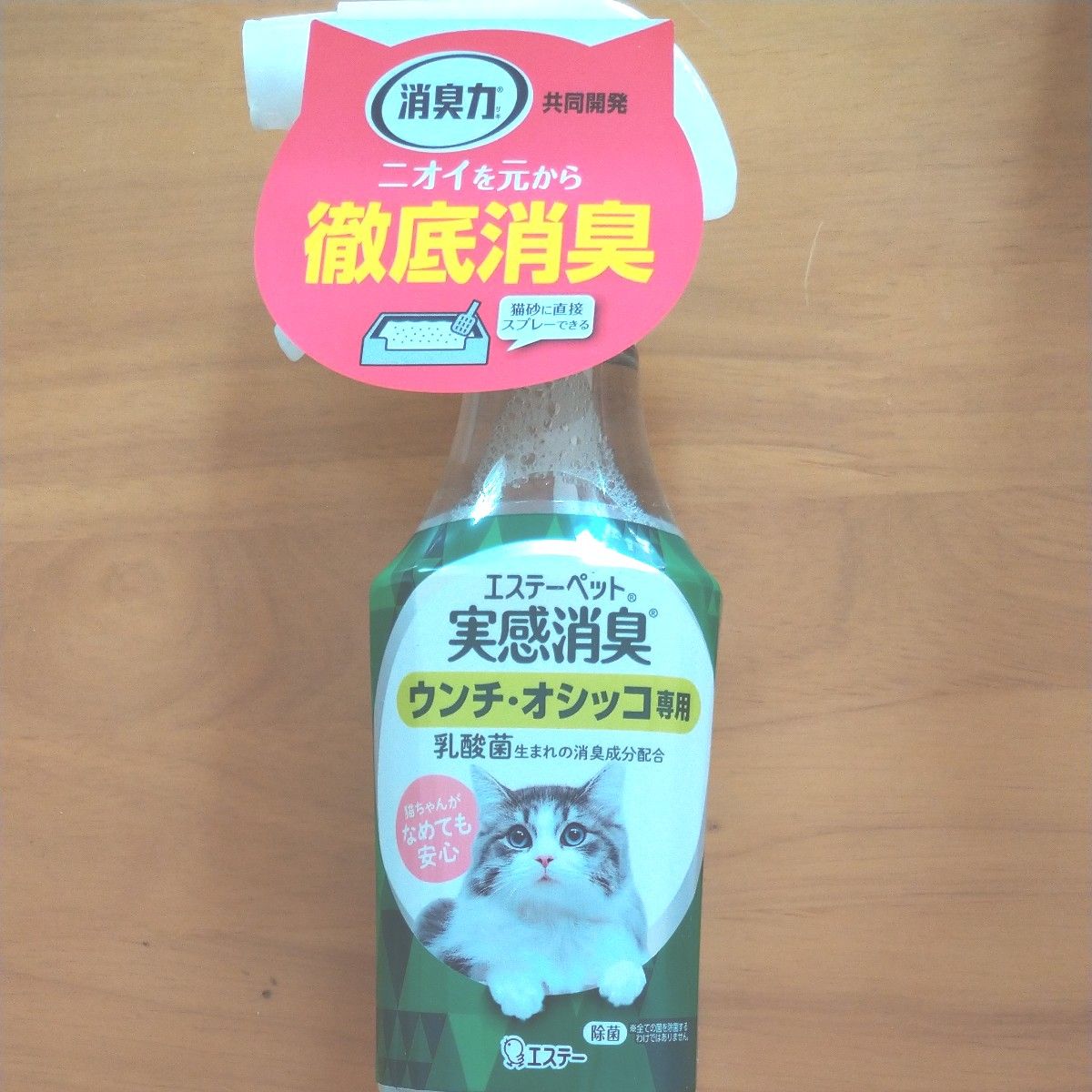エステー エステーペット 実感消臭スプレー ウンチオシッコ専用 猫用 本体 フレッシュグリーンの香り 270ml 1個