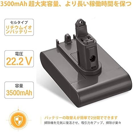 未使用品 掃除機交換用バッテリー 3500mAh ダイソン 互換バッテリー DC34 DC35 DC45 DC56 ネジ固定式掃除_画像2