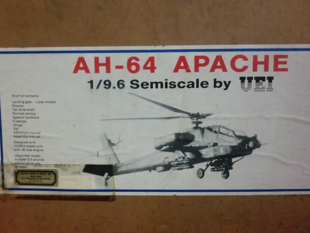 ★貴重 海外製 スケールボディ　アパッチ AH-64 APACHE 訳あり品★