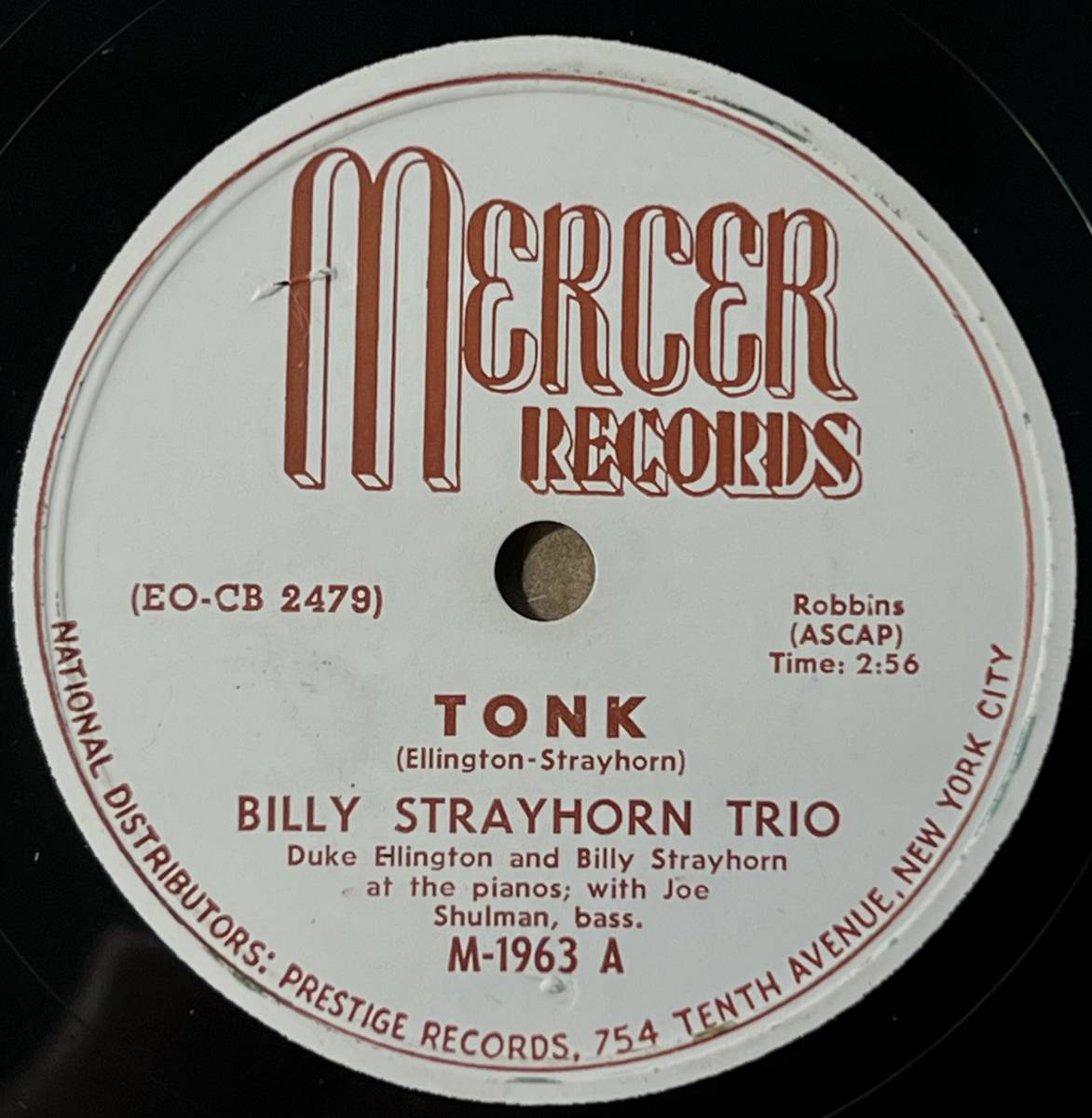ジャズ BILLY STRAYHORN TRIO w/ DUKE ELLINGTON MERCER Tonk/ Johnny Come Lately