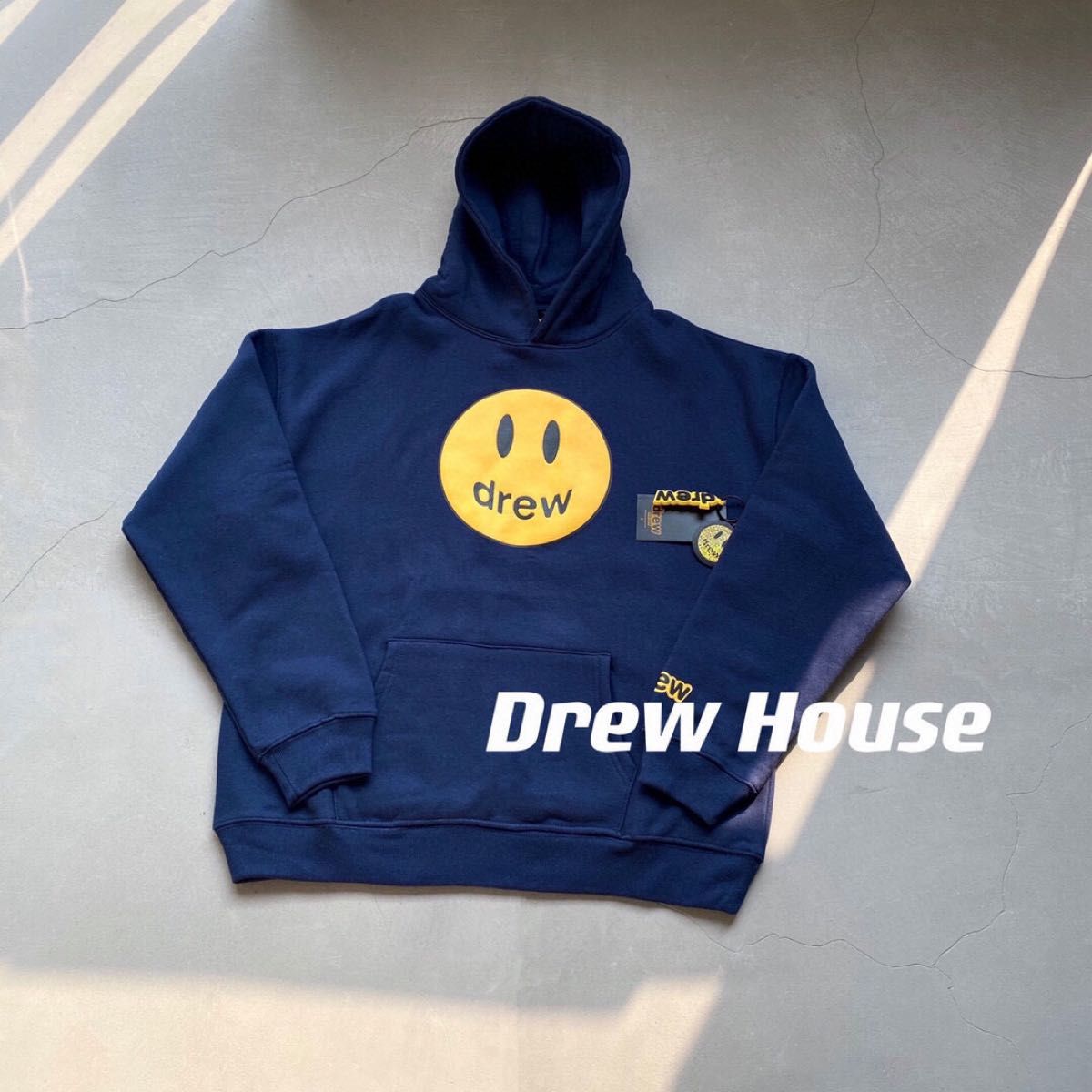 新品】Drew Houseドリューハウス パーカー ネイビーブルー Mサイズ-