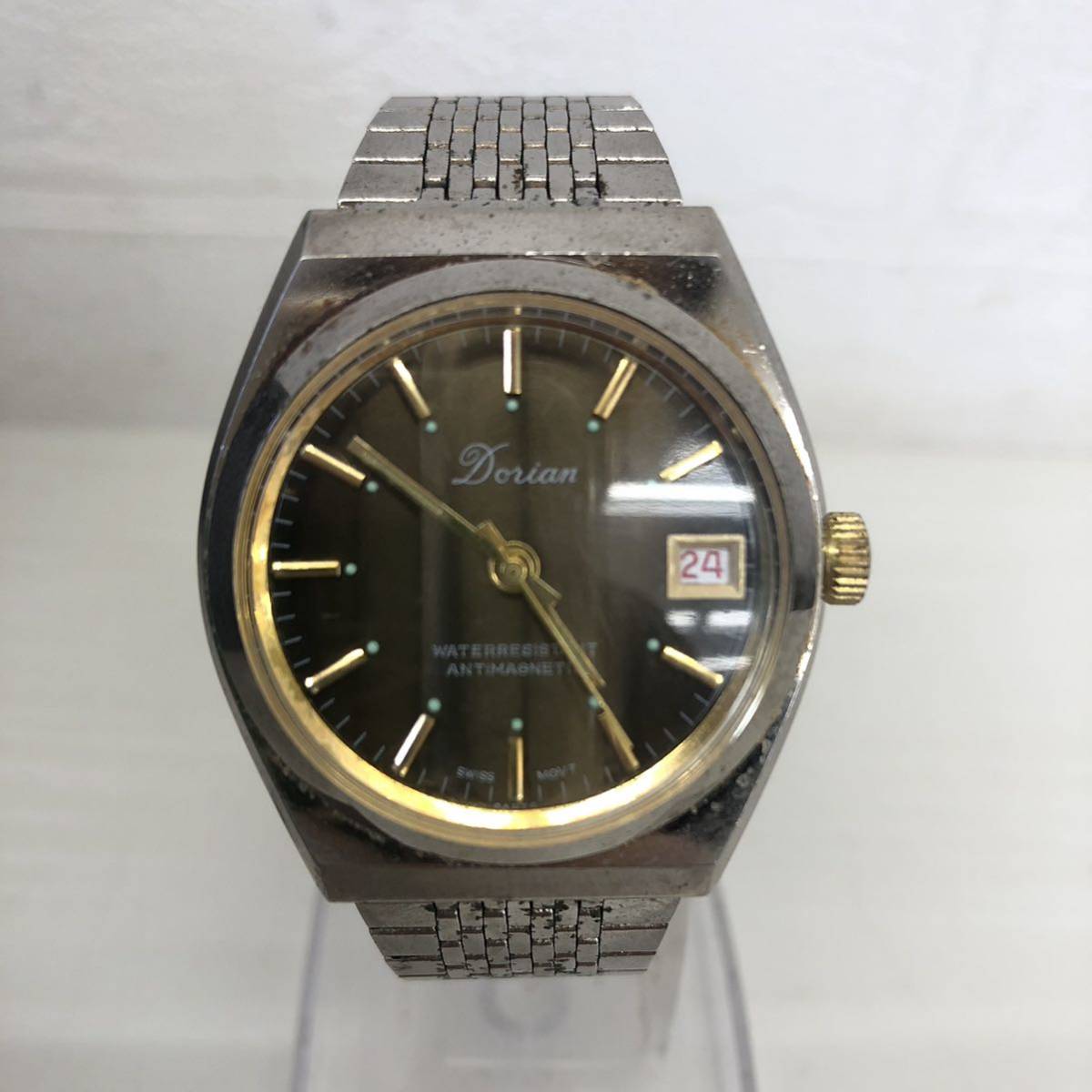 【稼働品】DORIAN ドリアン 手巻き メンズ腕時計 腕時計 時計 ステンレススチール 香港製 55 AN_画像1