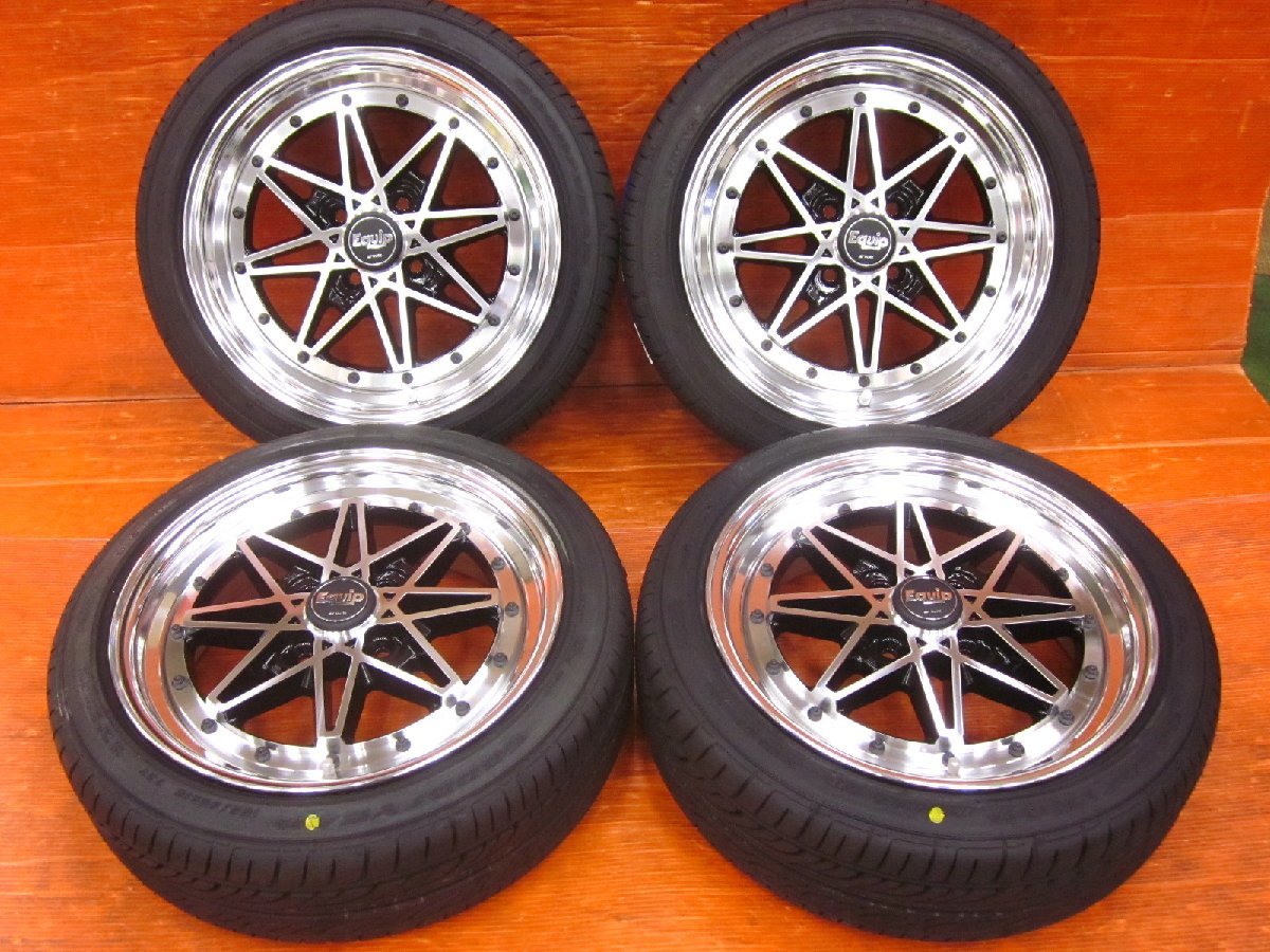 【Y4】新品セット☆WORK Equip 03 エクイップ 03 15インチ 5.5J +35 PCD100 4H GOODYEAR LS2000 HB2 165/50R15 軽自動車 ちょいハミ出し☆_画像1