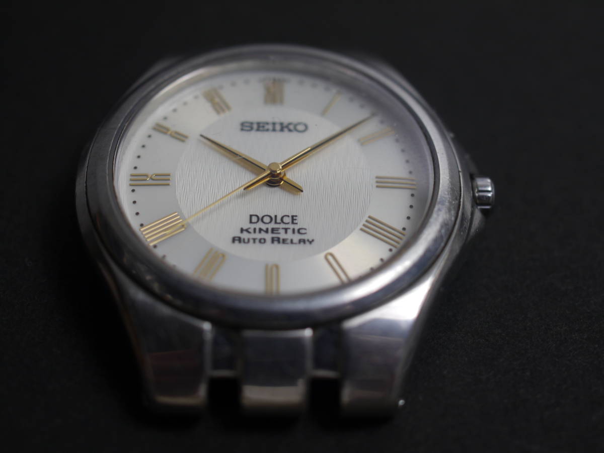 セイコー SEIKO ドルチェ DOLCE KINETIC AUTO RELAY 3針 5J21-0A60 男性用 メンズ 腕時計 日本製 W171 稼働品_画像2