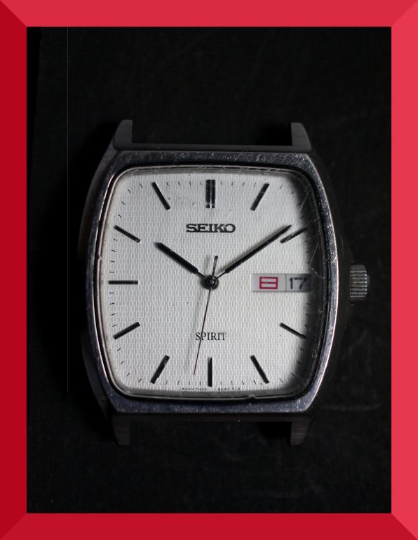 セイコー SEIKO スピリット SPIRIT クォーツ 3針 デイデイト 7N43-5040 男性用 メンズ 腕時計 稼働品 日本製 W82 稼働品の画像1