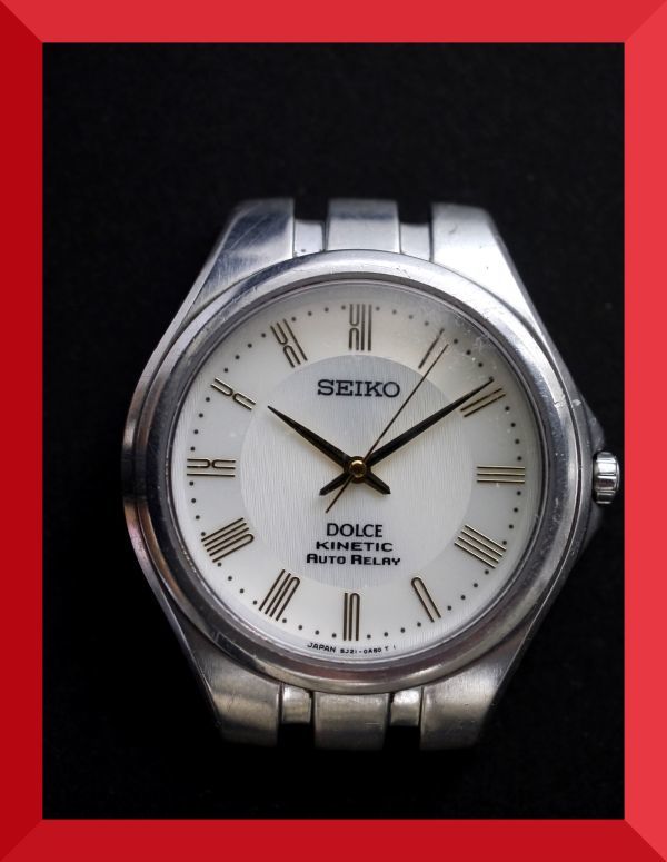 セイコー SEIKO ドルチェ DOLCE KINETIC AUTO RELAY 3針 5J21-0A60 男性用 メンズ 腕時計 日本製 W171 稼働品_画像1